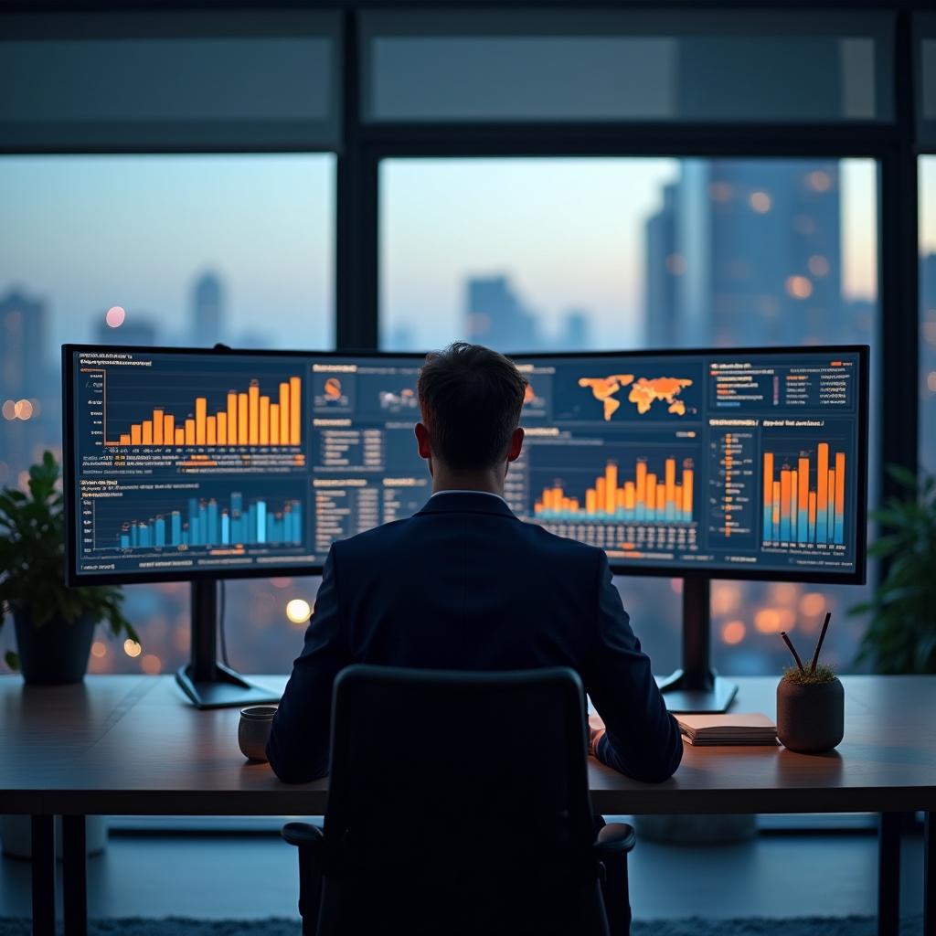 Dashboard cu grafice de analiză a datelor pentru o firmă mică